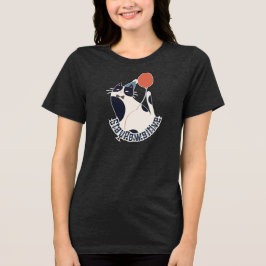 Håll Positivt Kvinnors Tri-blend Smokingkatt Födel T Shirt