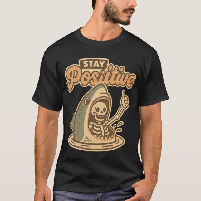 Håll positivt vänner t shirt (Framsida)