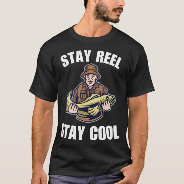 Håll reven, håll dig cool, rolig fiskefläkt säger  t shirt (Framsida)