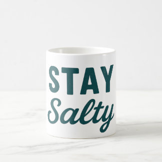 Håll salt teal kustliv ocean grafisk surfar kaffemugg