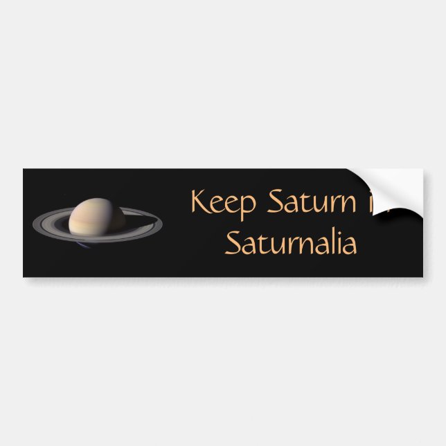 Håll Saturn i Saturnalia Bildekal (Framsidan)