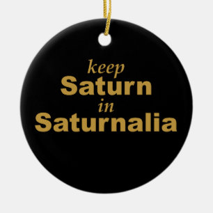 Håll Saturn i Saturnalia Julgransprydnad Keramik