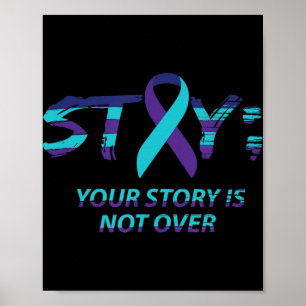 Håll Semikolon Suicide Awareness Mental Health Poster