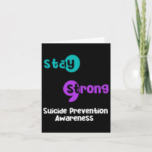 Håll skarp suicide Prevention Awareness Semicolon Kort