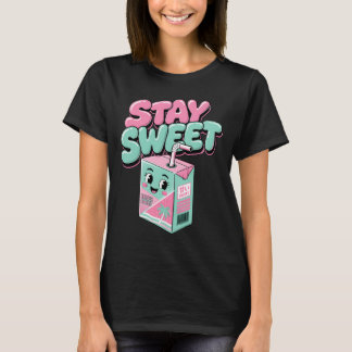 Håll Söt Kawaii Juice Box Y2K Estetik T Shirt