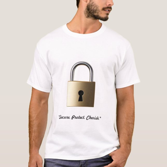 "Håll stadigt stängt" T Shirt (Framsida)