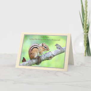 Håll tätt mot lilla sak: Chipmunk Kort