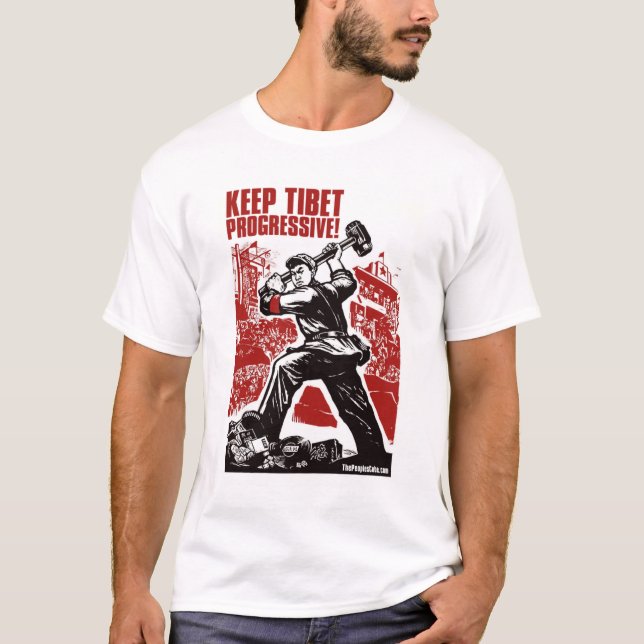 Håll Tibet progressiv! Tee Shirt (Framsida)