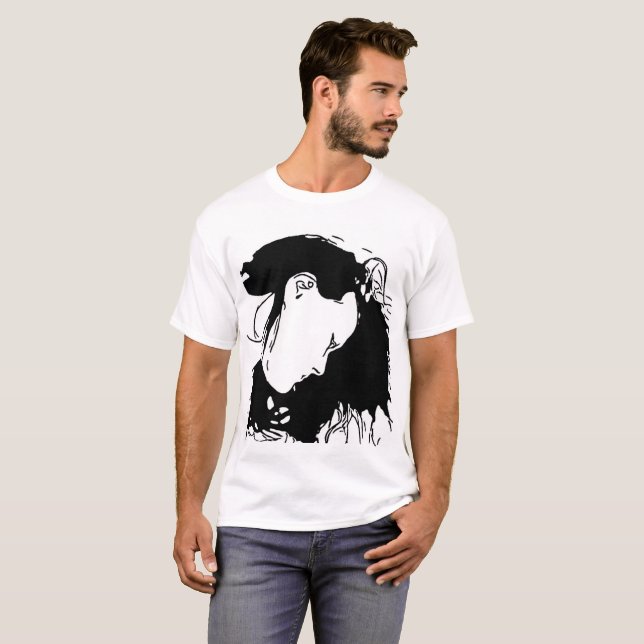 Håll tillbaka hennes hår t shirt (Hel framsida)