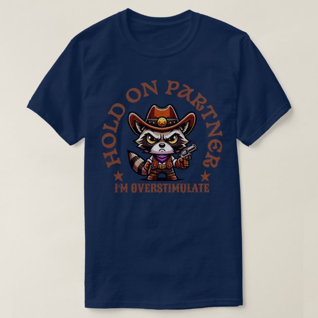 Håll ut argen Rc för överstimulerad cowboygrupp på T Shirt (Design framsida)