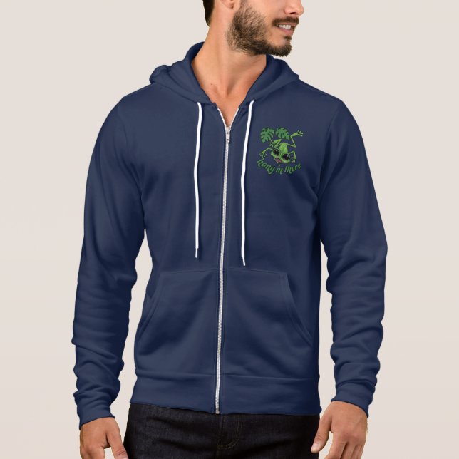 Håll ut där Lycklig Grönt Träd Frog T Shirt (Framsida)