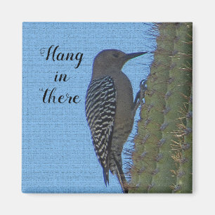 Håll ut där och uppmuntra Woodpecker och Cactus Magnet