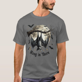Håll ut Där Rolig Vintage Fladdermus Halloween T Shirt