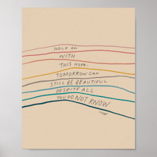 Håll ut med hopp - inspirerande citat poster