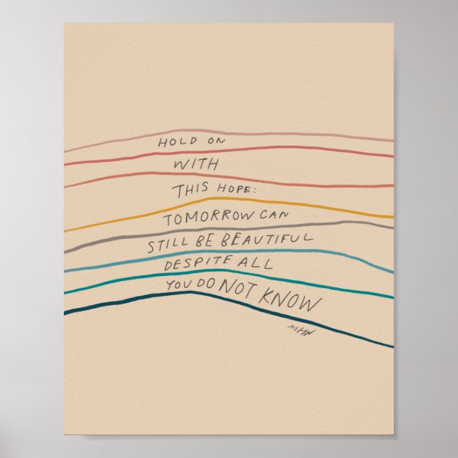 Håll ut med hopp - inspirerande citat poster (Framsidan)