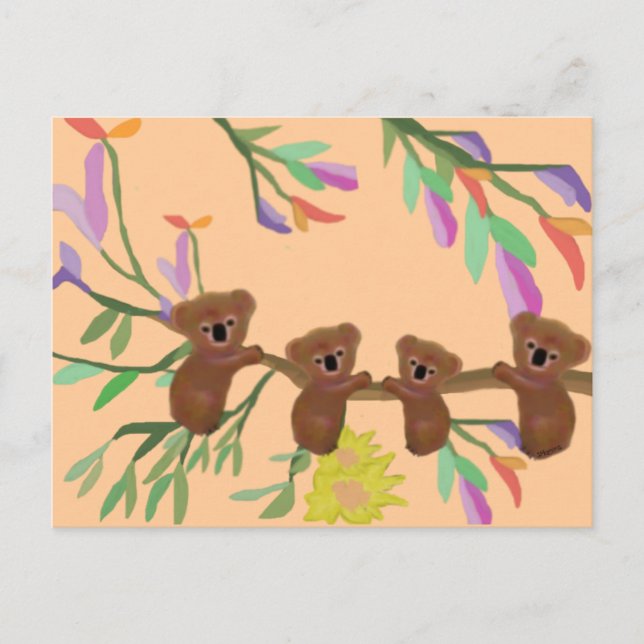 Håll ut med Koala björnvykort Vykort (Framsida)