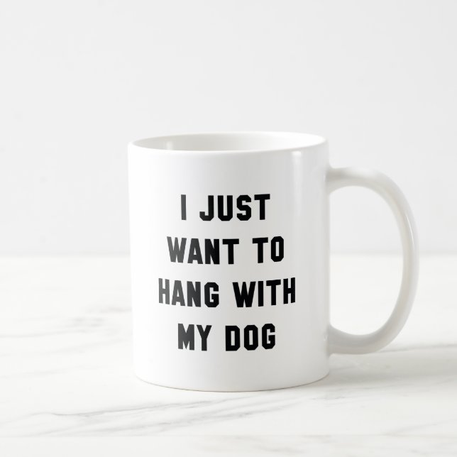 Håll ut med min Hund Kaffemugg (Höger)