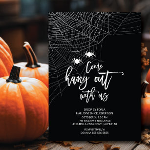 Håll ut med oss Spider Halloween fest Inbjudningar