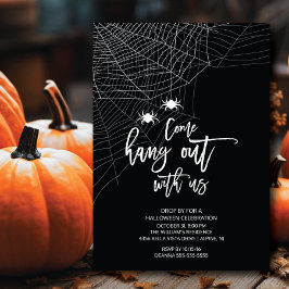 Håll ut med oss Spider Halloween fest Inbjudningar