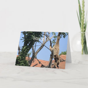 Håll ut, Monkey Birthday Kort