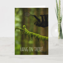 Håll ut! Sloth Tennis Player i en regnskog