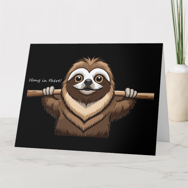 "Håll ut": Sloth uppmuntrar Ord Kort (Framsida)