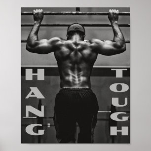 Håll ut Tuff Muscle Man Workout Gym Poster