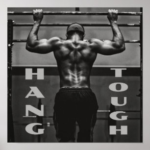 Håll ut Tuff Muscle Man Workout Gym Poster