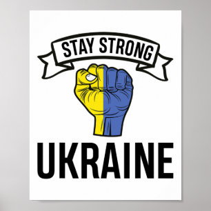 Håll ut Ukraina - Fred - Frihet Poster