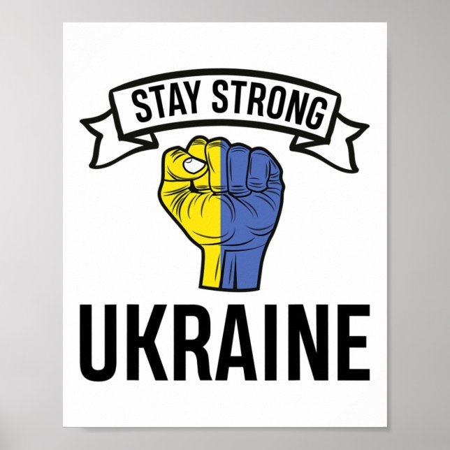 Håll ut Ukraina - Fred - Frihet Poster (Framsidan)