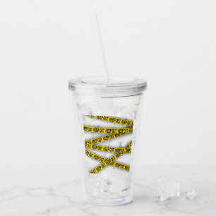 Håll utomhus håll dig borta gå inte över polisband take away mugg