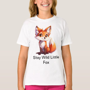 Håll Vilden Little Fox Cute Nature-Inspired Söt Fo T Shirt