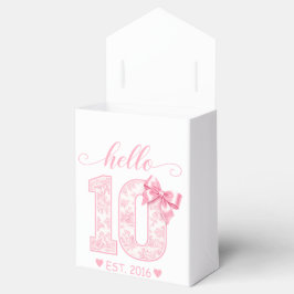Hallå 10 Födelsedag | Rosa Hallå 10 Anpassat År Presentaskar