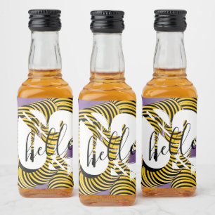 Hallå 2026 Nyårs Trippy Fet Font Spritflaskor Etikett