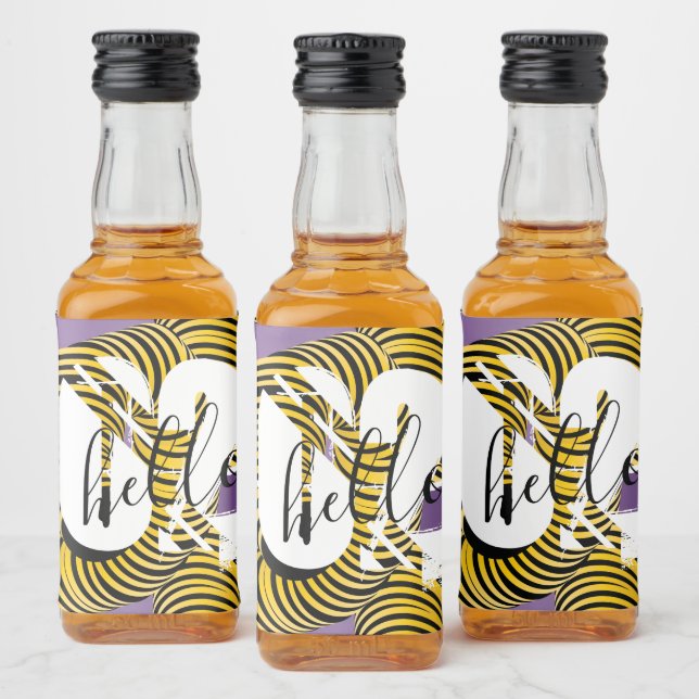 Hallå 2026 Nyårs Trippy Fet Font Spritflaskor Etikett (Flaskor)