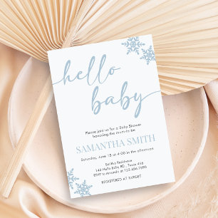 Hallå Bebis Babyshower Inbjudan