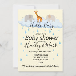 Hallå bebis könsneutralt baby shower inbjudan