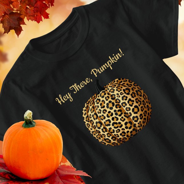 Hallå där Pumpa! Leopardmönster, Höst, Autumn T Shirt (Skapare uppladdad)