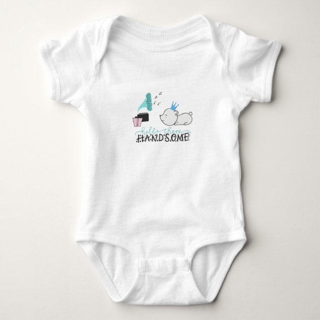 "Hallå där snygging" Baby One Piece 0-24 Månader T Shirt (Framsida)