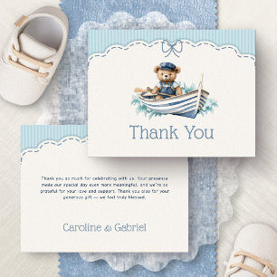 Hallå! Det är en björnpojke - Baby Shower - Tack! Tack Kort