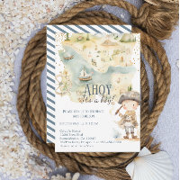Hallå Det Är En Pojk Pirat Äventyr Baby Shower