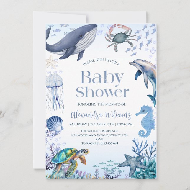 Hallå! Det är en pojke baby shower-fest Inbjudningar (Framsida)
