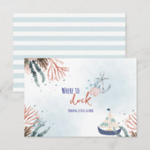 Hallå! Det är en pojke! Marin baby shower kuvert b