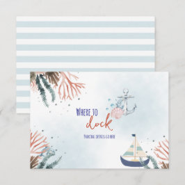 Hallå! Det är en pojke! Marin baby shower kuvert b Tilläggskort