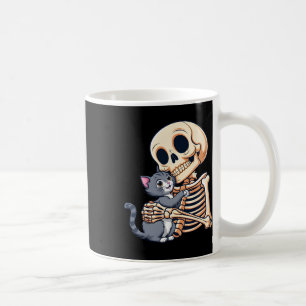 Hålla en katt kute Halloween Costume Skull Cat Kaffemugg