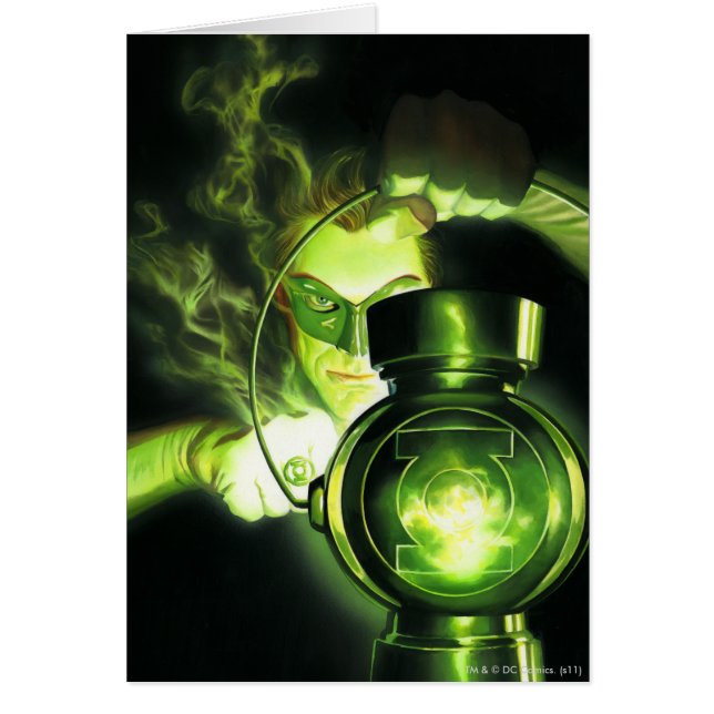 Hålla Grönten Lantern Hälsningskort (Framsidan)