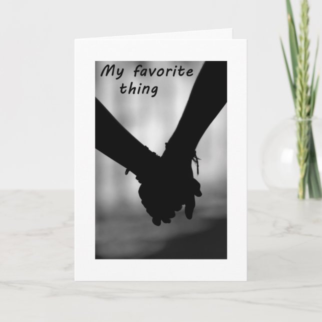 HÅLLA HÄNDER OCH DINA KISSER FAV SAK HELGKORT (Framsida)