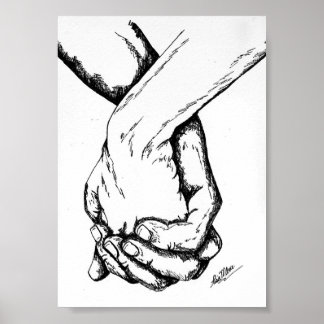 hålla händer poster
