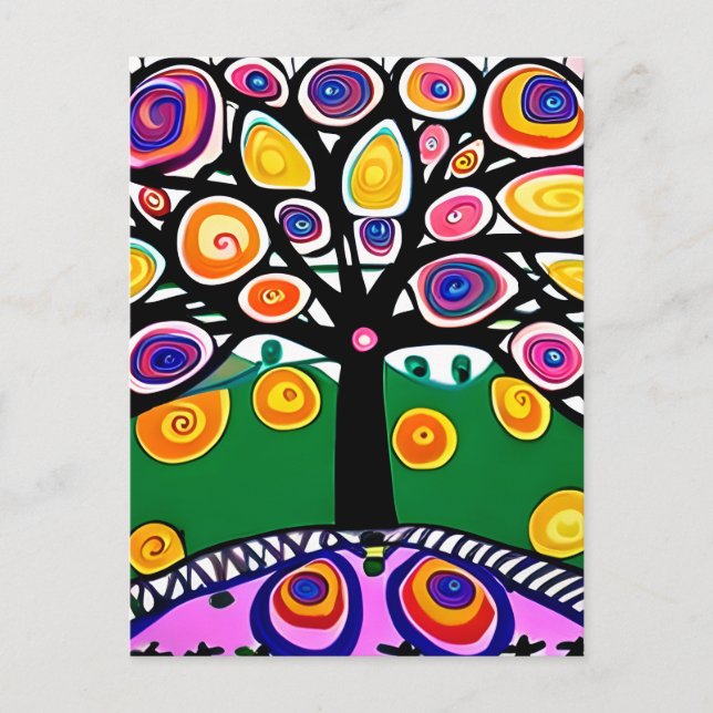 Hålla kontakten | Whimsical Art Vykort (Framsida)