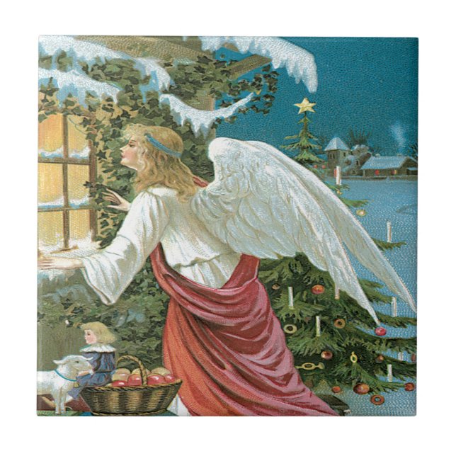 Hålla ögonen på för ängel kakelplatta (Framsidan)
